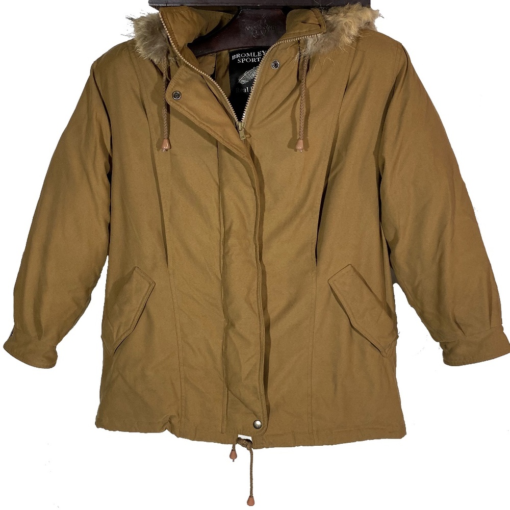 Bromley Sport Real Down Fur Trim Coat Parka Hooded